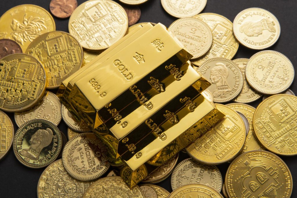 Gold Blocks and Gold Coins - Money Matter Gold eft