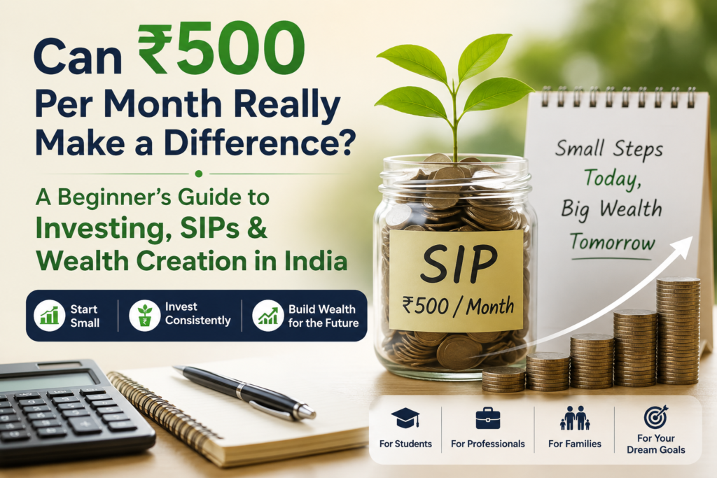 Can ₹500 Per Month Really Make a Difference? The Complete Beginner’s Guide to Investing, SIPs, and Wealth Creation in India
